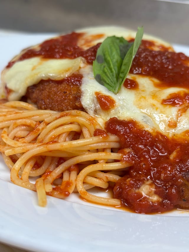 Chicken Parmigiana.